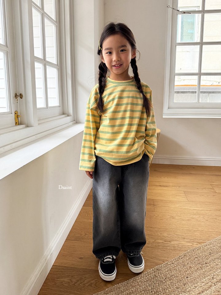 Dsaint - Korean Children Fashion - #childofig - Three Stripe Tee - 10