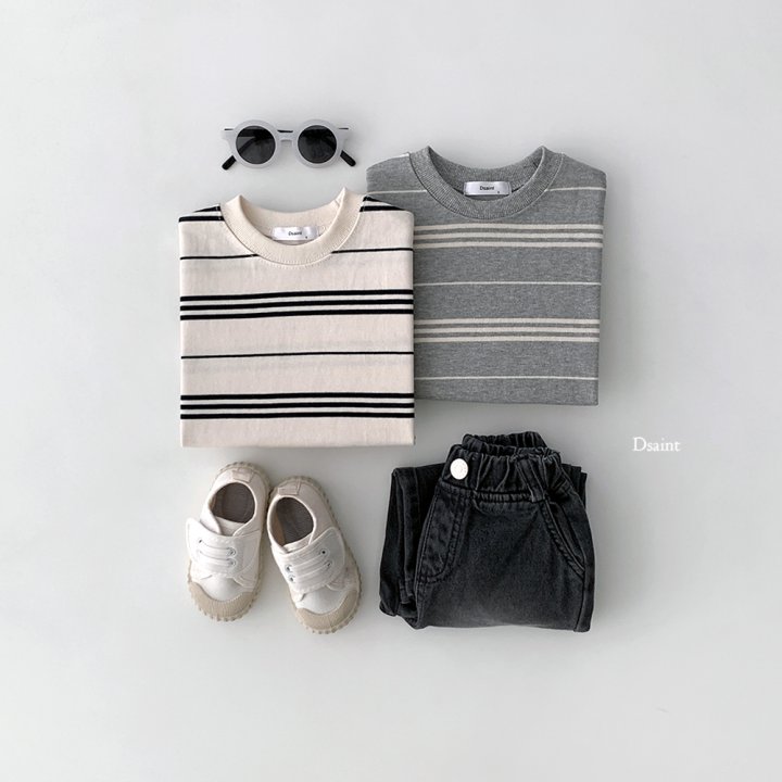 Dsaint - Korean Children Fashion - #childofig - Simple Stripe Sweatshirt - 7