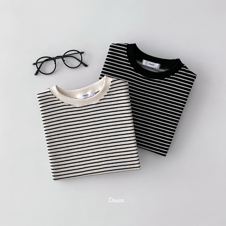 Dsaint - Korean Children Fashion - #childofig - Cheeky Stripe Tee - 4