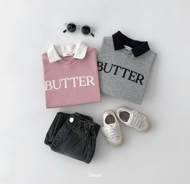 Dsaint - Korean Children Fashion - #childrensboutique - Butter Collar Sweatshirt