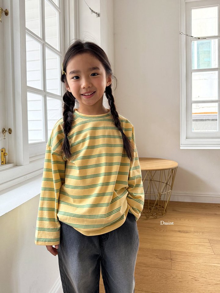 Dsaint - Korean Children Fashion - #childrensboutique - Three Stripe Tee - 11