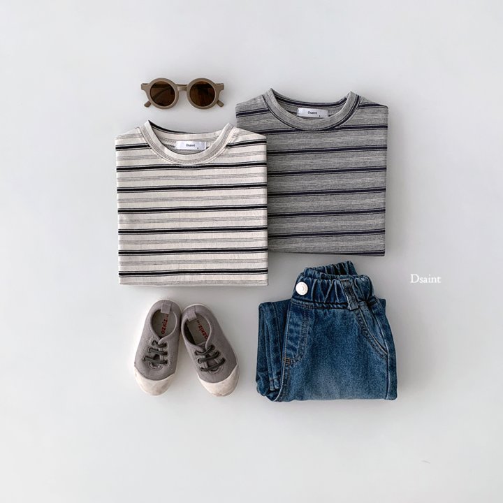 Dsaint - Korean Children Fashion - #childrensboutique - Cooking Stripe Tee - 5