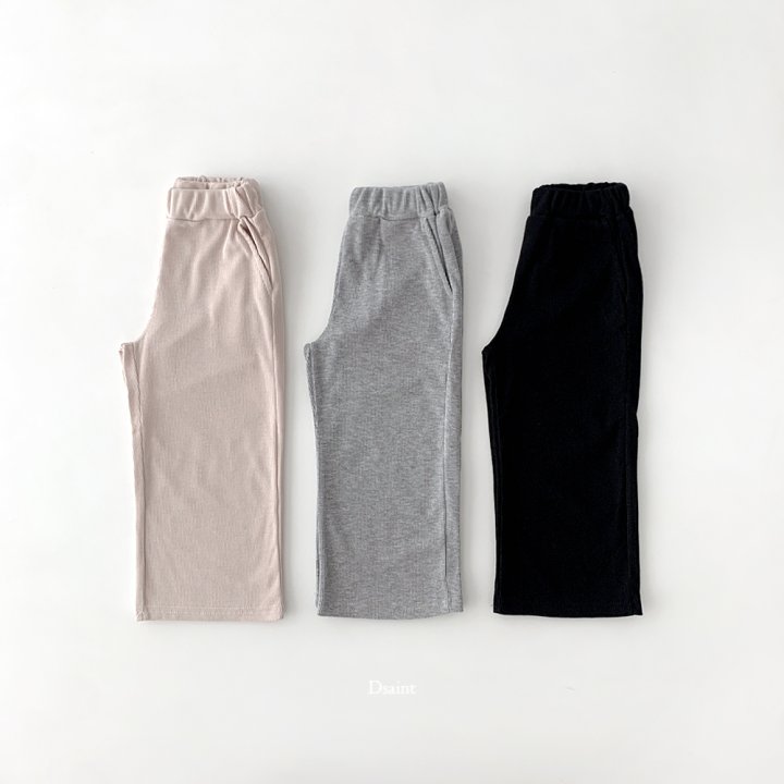 Dsaint - Korean Children Fashion - #childrensboutique - Flowy Daily Ribbed Pants