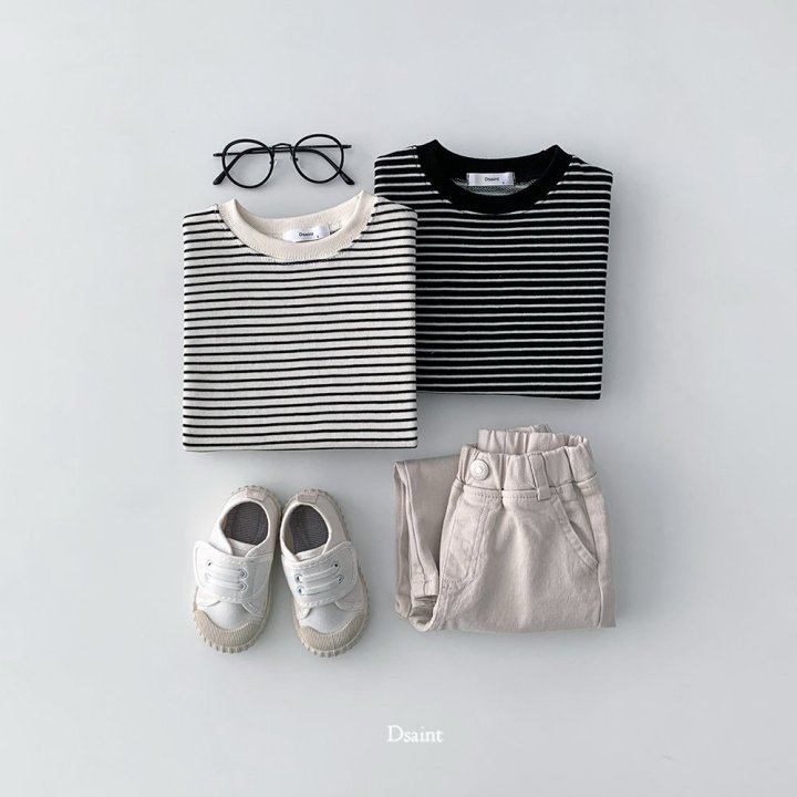 Dsaint - Korean Children Fashion - #designkidswear - Cheeky Stripe Tee - 5