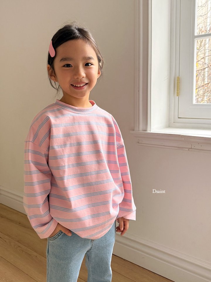Dsaint - Korean Children Fashion - #designkidswear - Three Stripe Tee - 12