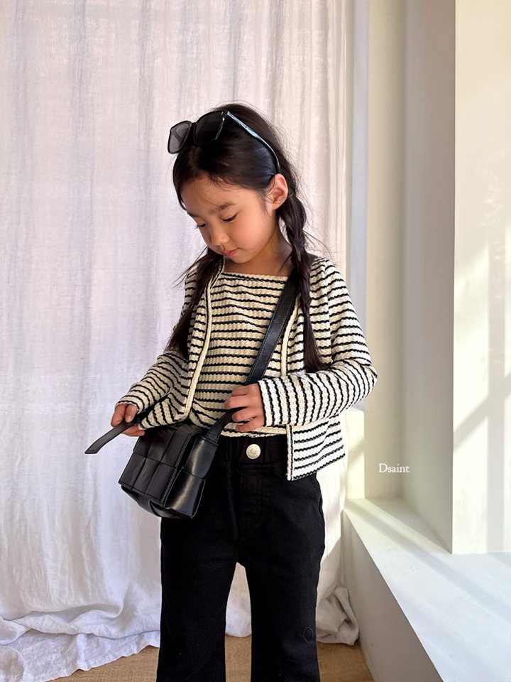 Dsaint - Korean Children Fashion - #childrensboutique - Happy Sleeveless Cardigan Set - 4