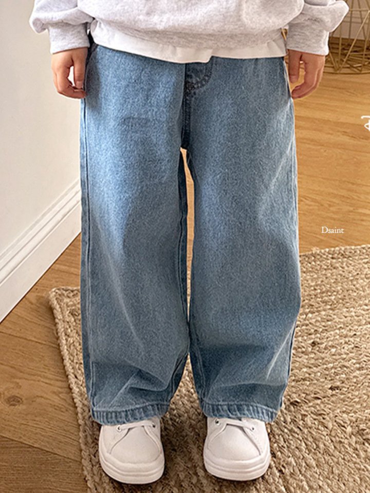 Dsaint - Korean Children Fashion - #discoveringself - Mild Wide Denim Pants - 12