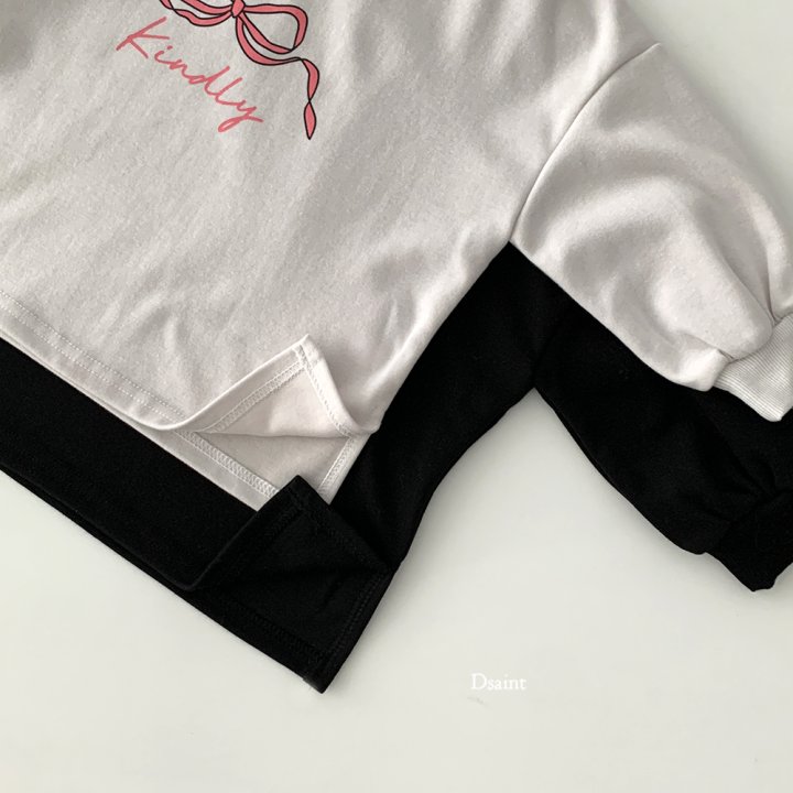 Dsaint - Korean Children Fashion - #discoveringself - Cute Bunny Ribbon Panel Sweatshirt - 6