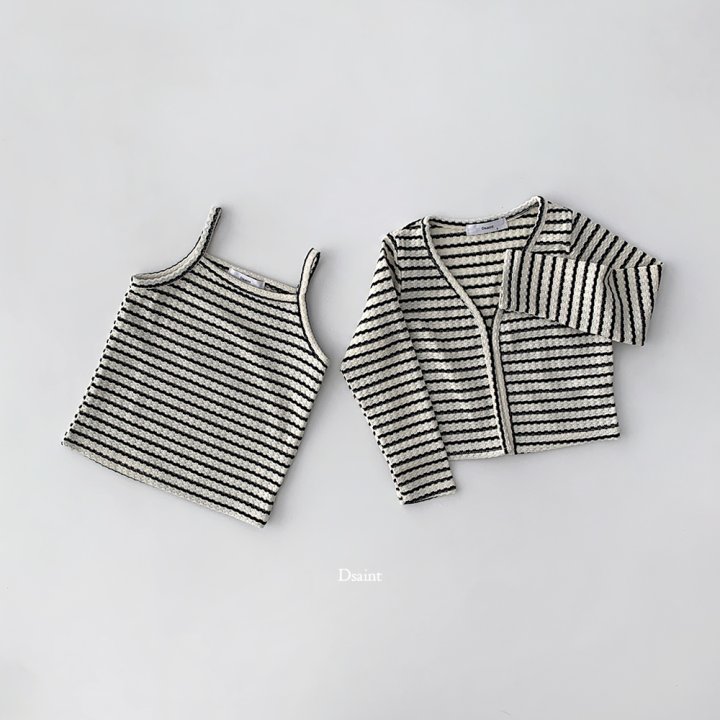 Dsaint - Korean Children Fashion - #discoveringself - Happy Sleeveless Cardigan Set - 5