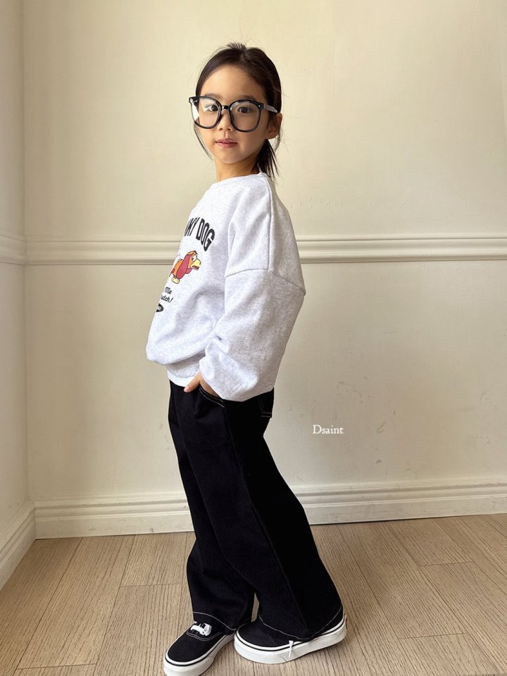 Dsaint - Korean Children Fashion - #fashionkids - Fit Wide Stitch Pants - 12