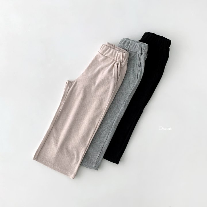 Dsaint - Korean Children Fashion - #discoveringself - Flowy Daily Ribbed Pants - 4