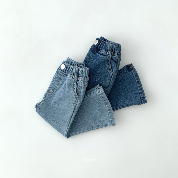 Dsaint - Korean Children Fashion - #kidsshorts - Line! Bootcut Denim Pants - 5