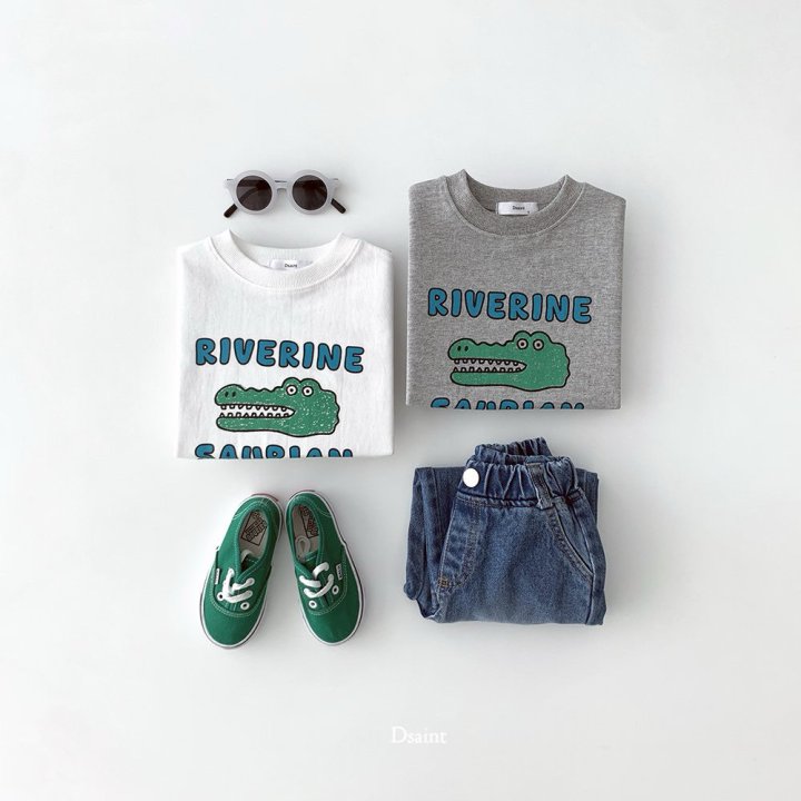 Dsaint - Korean Children Fashion - #kidsshorts - River Crocodile Sweatshirt