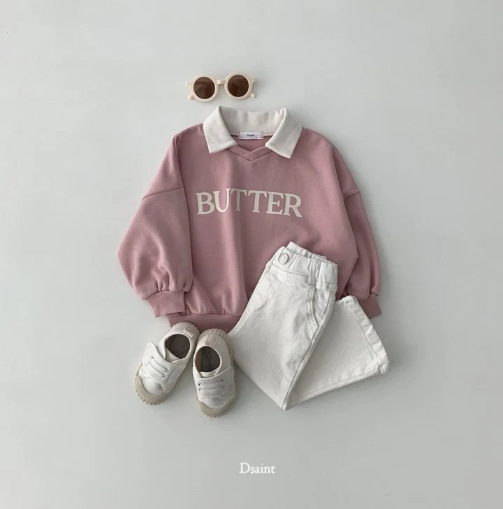 Dsaint - Korean Children Fashion - #kidsshorts - Butter Collar Sweatshirt - 5