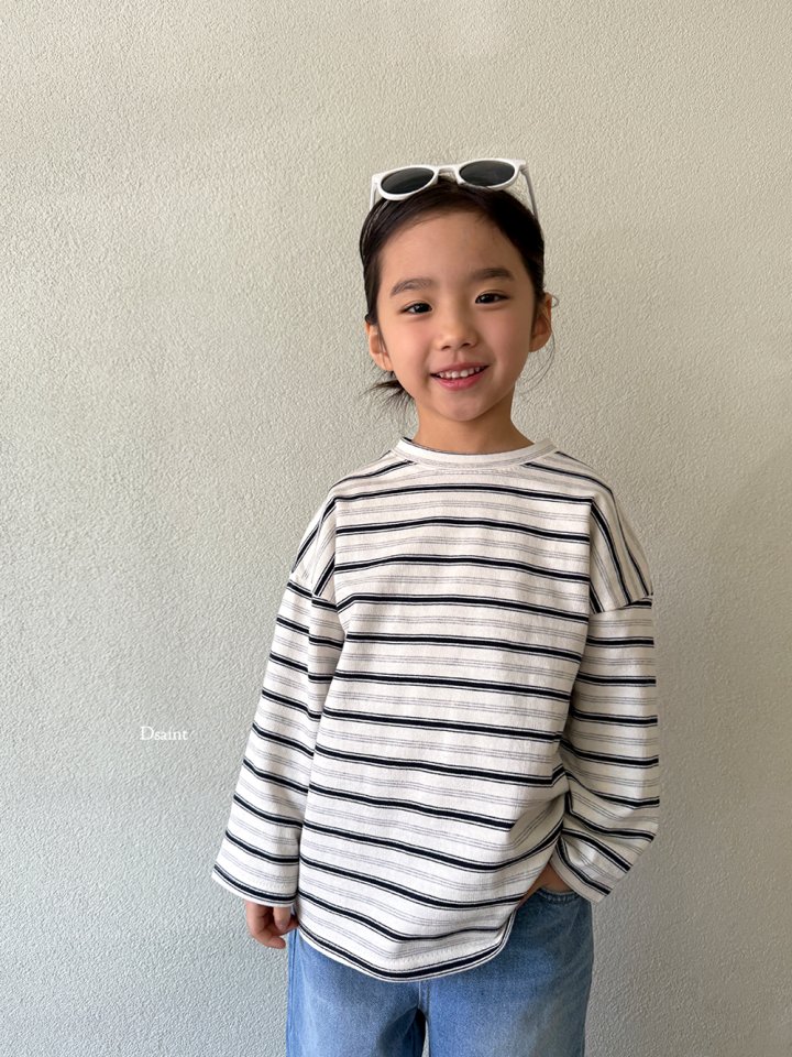 Dsaint - Korean Children Fashion - #kidsshorts - Cooking Stripe Tee - 9