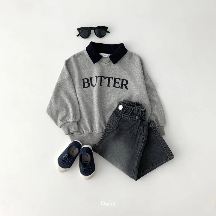 Dsaint - Korean Children Fashion - #kidsstore - Butter Collar Sweatshirt - 6