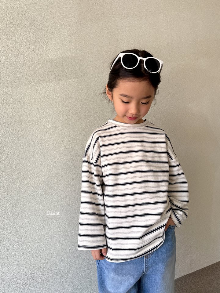 Dsaint - Korean Children Fashion - #kidsstore - Cooking Stripe Tee - 10