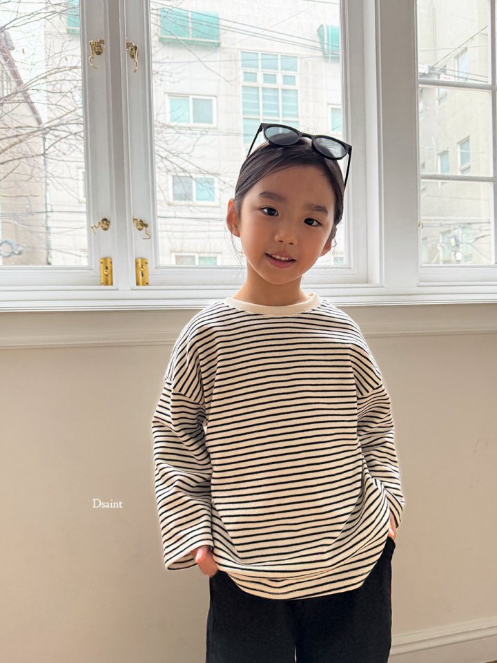 Dsaint - Korean Children Fashion - #kidzfashiontrend - Cheeky Stripe Tee - 10