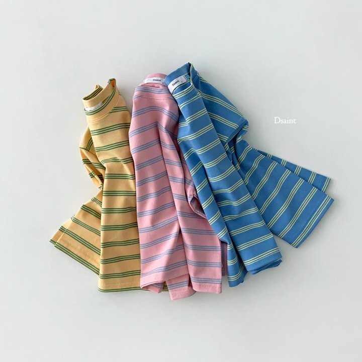 Dsaint - Korean Children Fashion - #kidzfashiontrend - Three Stripe Tee