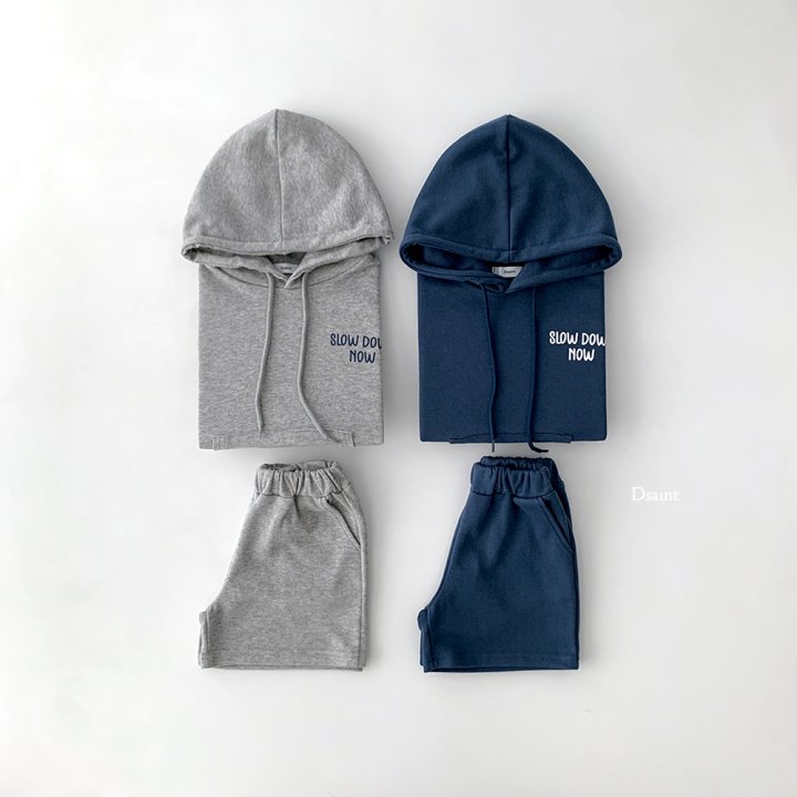 Dsaint - Korean Children Fashion - #kidzfashiontrend - Slow Down Hoodie Set - 3