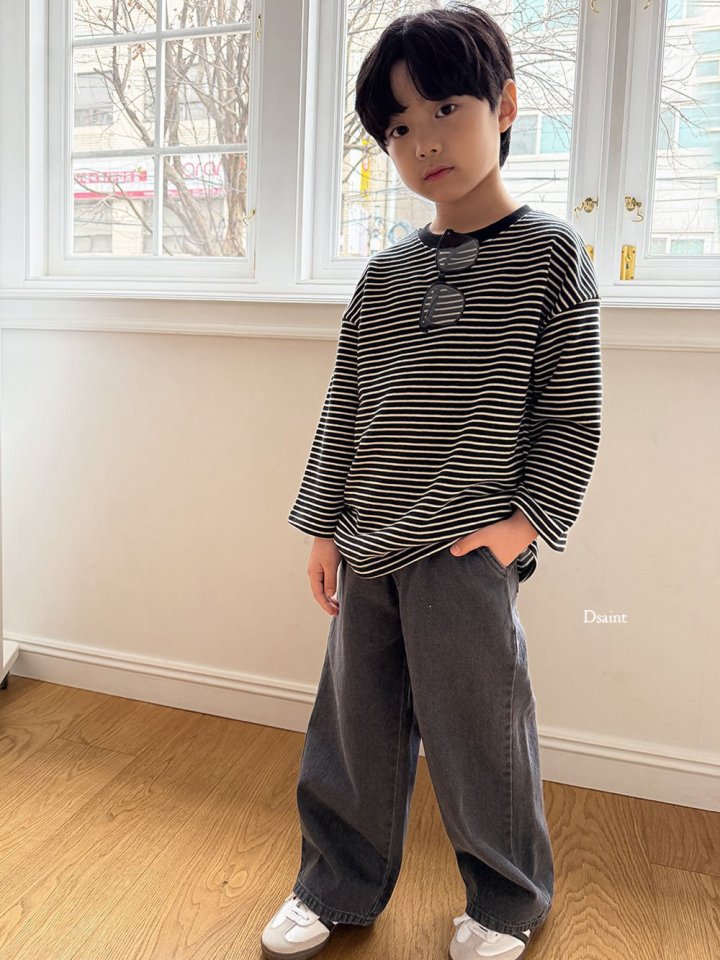 Dsaint - Korean Children Fashion - #littlefashionista - Cheeky Stripe Tee - 12