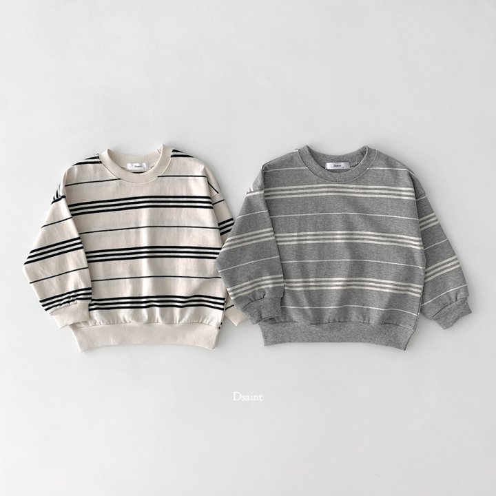 Dsaint - Korean Children Fashion - #littlefashionista - Simple Stripe Sweatshirt - 3