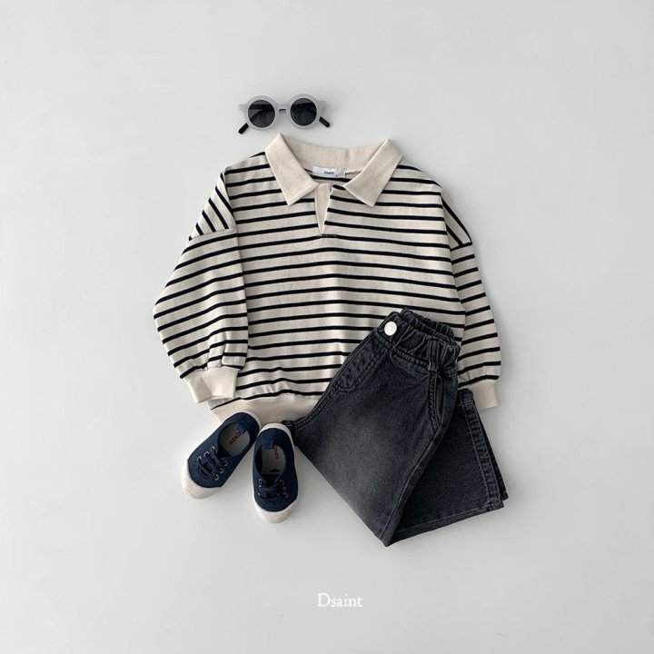 Dsaint - Korean Children Fashion - #magicofchildhood - Lulu Slit Collar Sweatshirt - 6