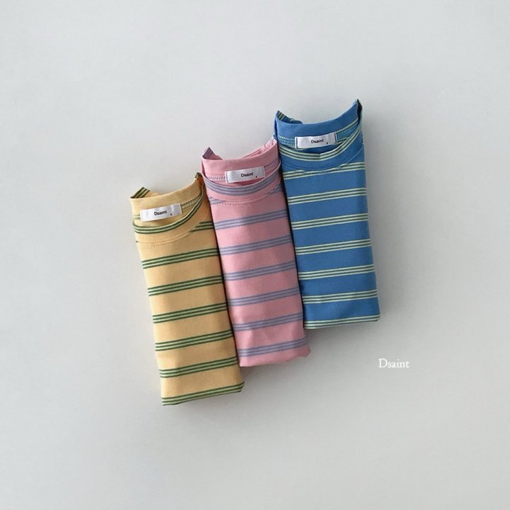 Dsaint - Korean Children Fashion - #littlefashionista - Three Stripe Tee - 4