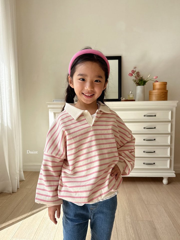 Dsaint - Korean Children Fashion - #minifashionista - Lulu Slit Collar Sweatshirt - 7