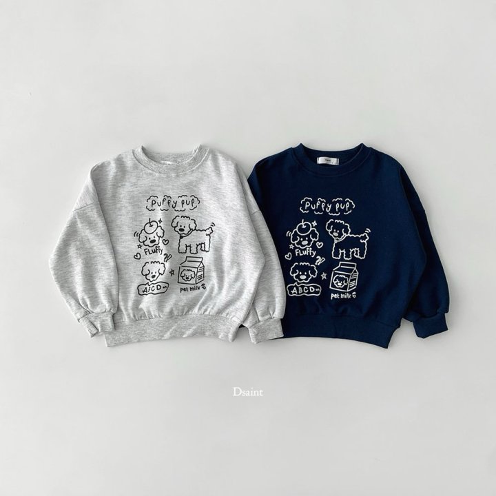 Dsaint - Korean Children Fashion - #minifashionista - Puppy Pub Sweatshirt