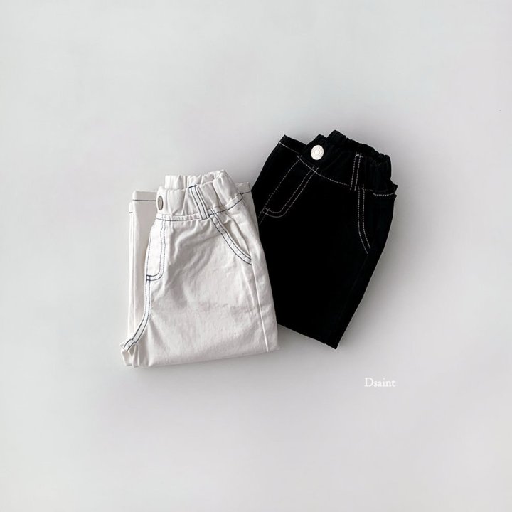 Dsaint - Korean Children Fashion - #minifashionista - Fit Wide Stitch Pants - 4