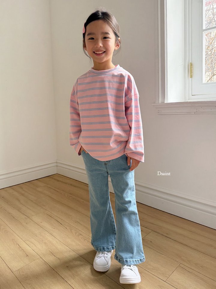 Dsaint - Korean Children Fashion - #prettylittlegirls - Line! Bootcut Denim Pants - 12