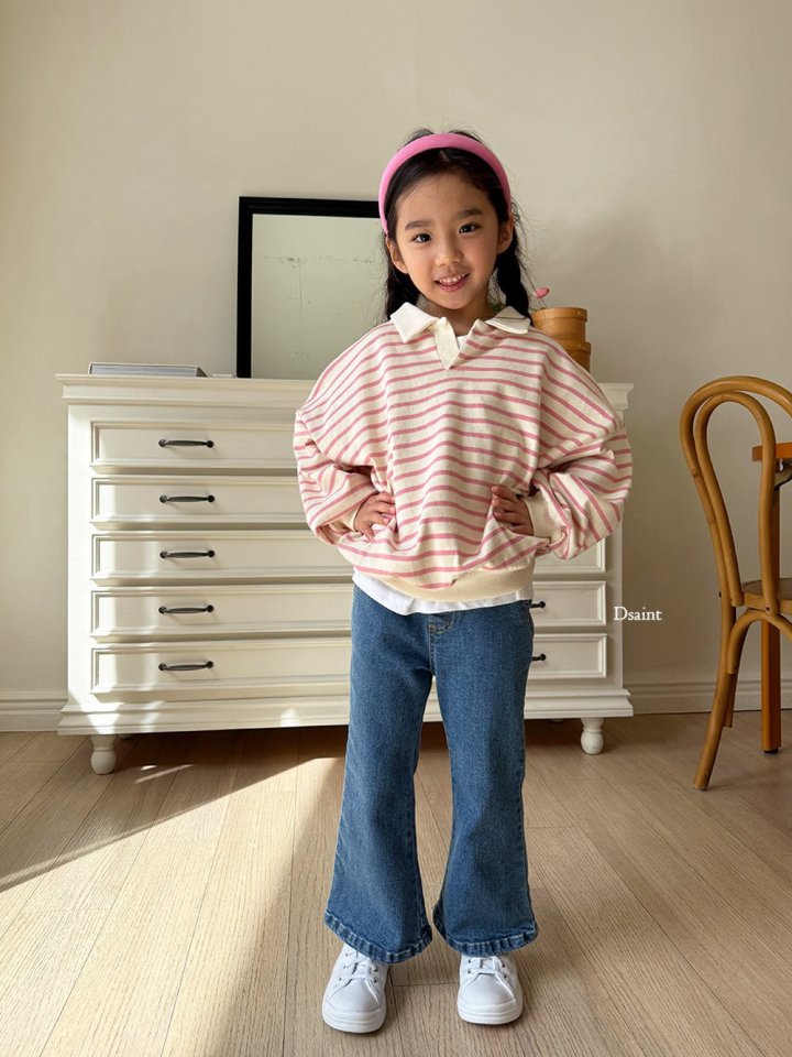Dsaint - Korean Children Fashion - #prettylittlegirls - Lulu Slit Collar Sweatshirt - 8