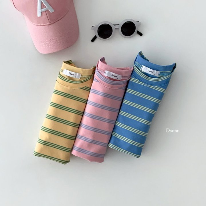 Dsaint - Korean Children Fashion - #prettylittlegirls - Three Stripe Tee - 6