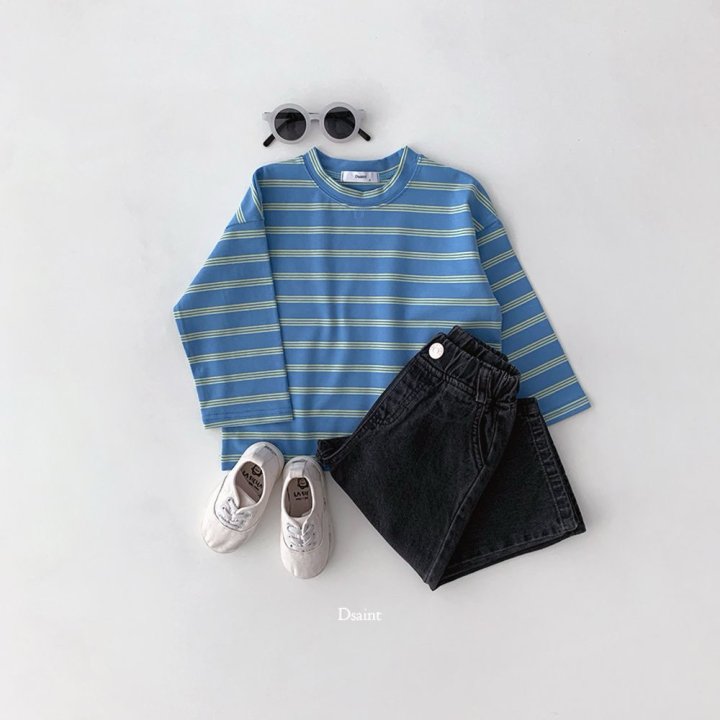 Dsaint - Korean Children Fashion - #stylishchildhood - Three Stripe Tee - 9