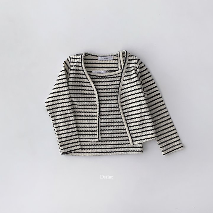 Dsaint - Korean Children Fashion - #stylishchildhood - Happy Sleeveless Cardigan Set