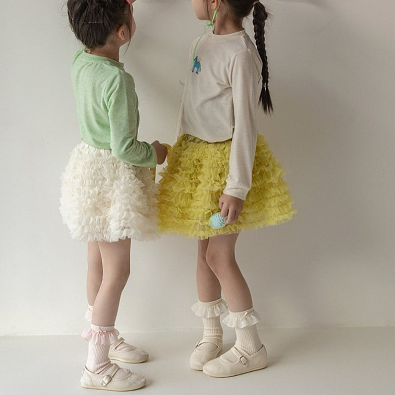 Dudie - Korean Children Fashion - #Kfashion4kids - Cancan Set (set of 4) - 12
