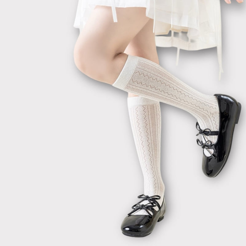Dudie - Korean Children Fashion - #designkidswear - Lovely Mesh Knee Socks Set (set of 3) - 7