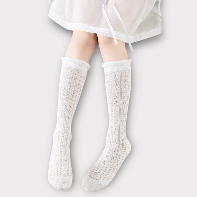 Dudie - Korean Children Fashion - #fashionkids - Lovely Mesh Knee Socks Set (set of 3) - 9
