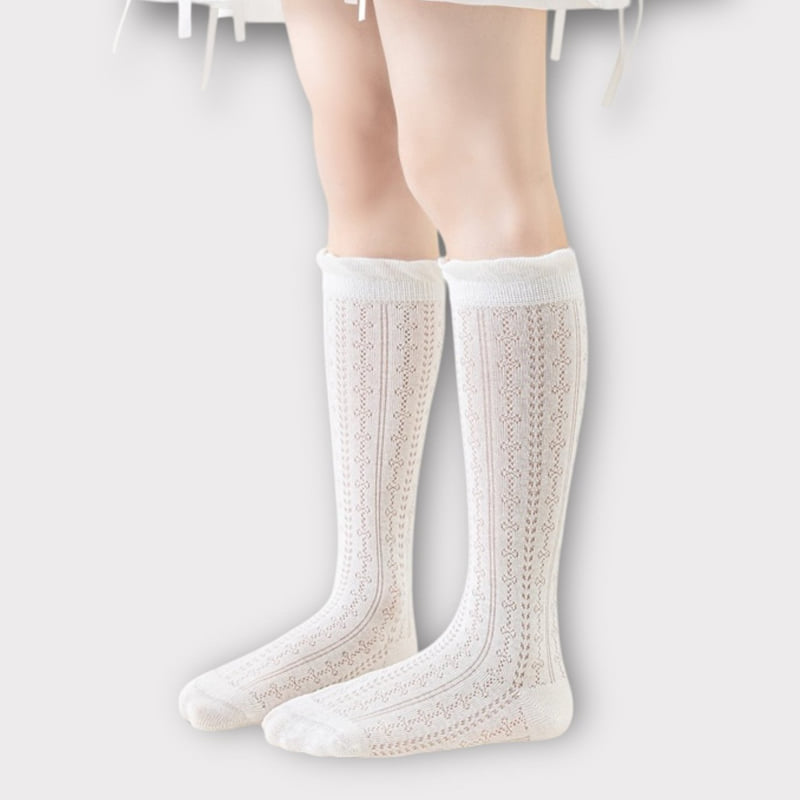 Dudie - Korean Children Fashion - #kidsshorts - Lovely Mesh Knee Socks Set (set of 3) - 10