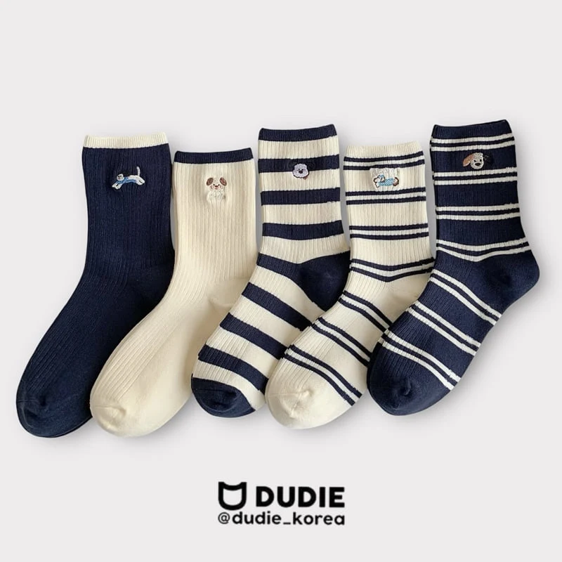Dudie - Korean Children Fashion - #kidsshorts - Puppy (set of 5)