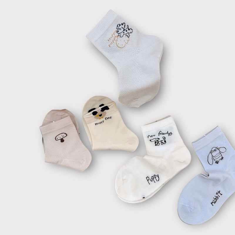 Dudie - Korean Children Fashion - #Kfashion4kids - Burtz (set of 5) - 4