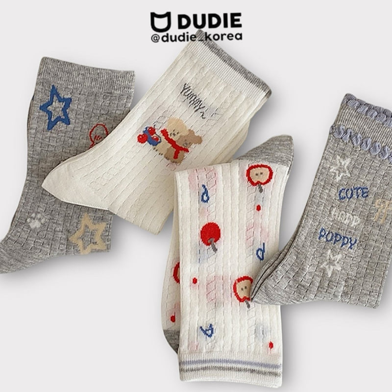 Dudie - Korean Children Fashion - #magicofchildhood - Star Bear Set (set of 4) - 2