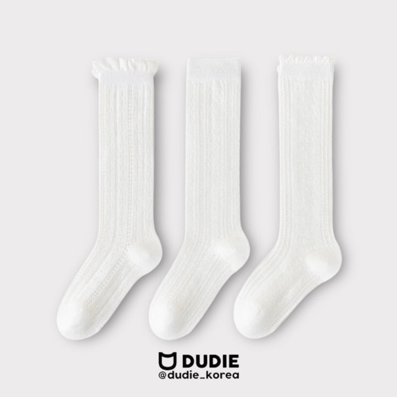 Dudie - Korean Children Fashion - #magicofchildhood - Lovely Mesh Knee Socks Set (set of 3)
