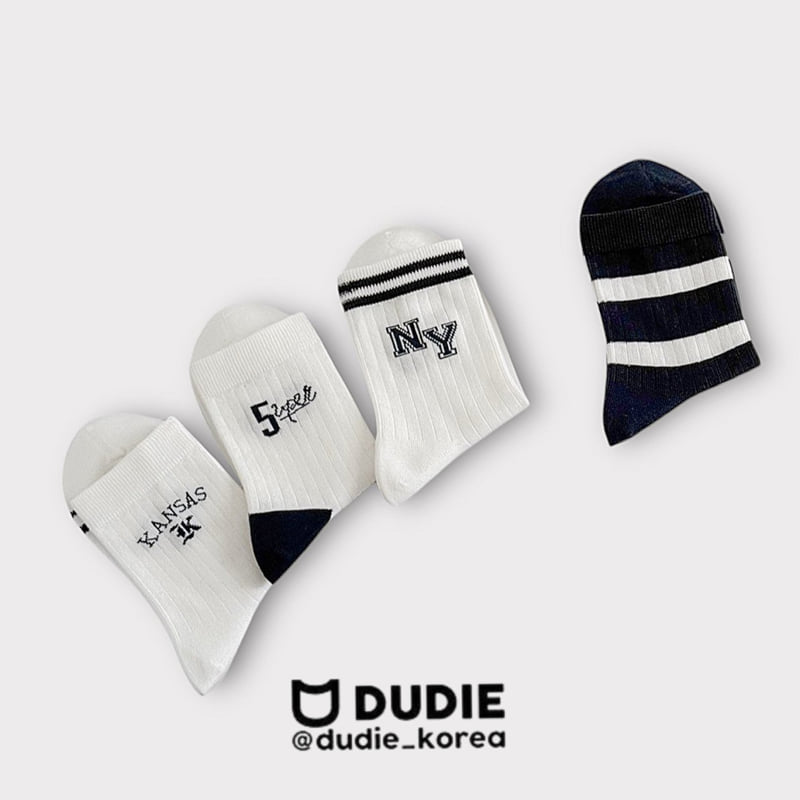 Dudie - Korean Children Fashion - #todddlerfashion - Kansas Set (set of 4) - 2