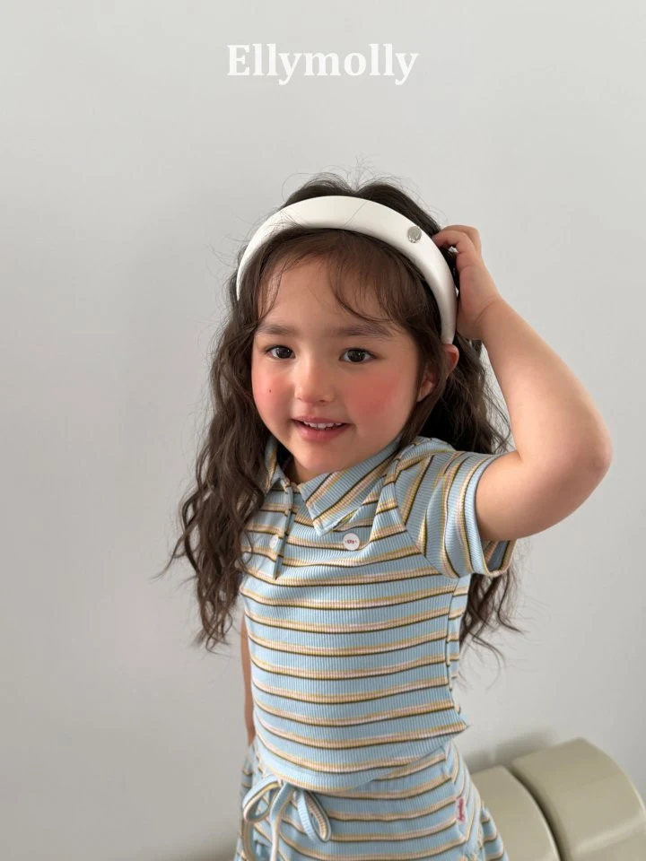 Ellymolly - Korean Children Fashion - #Kfashion4kids - Sky Collar Tee - 10
