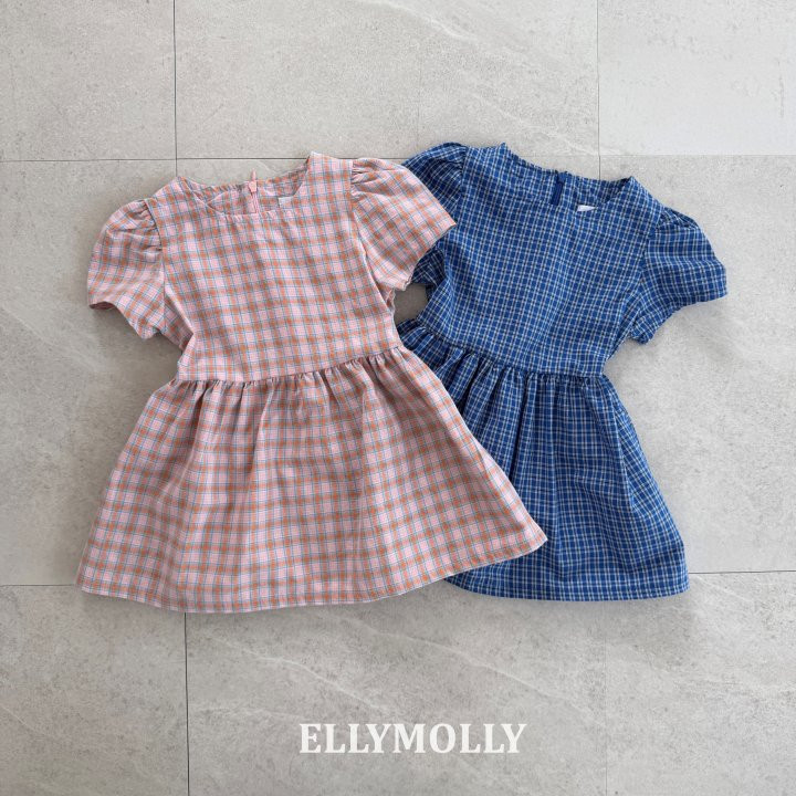 Ellymolly - Korean Children Fashion - #childrensboutique - Mellow Check One-piece