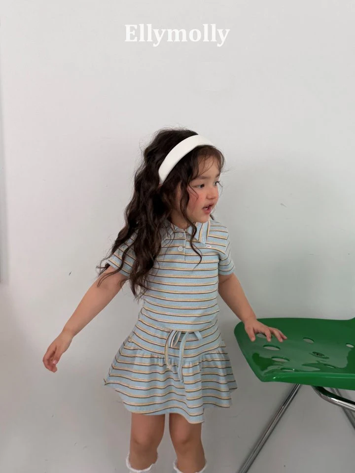 Ellymolly - Korean Children Fashion - #childofig - Sky Frill Skirt - 4