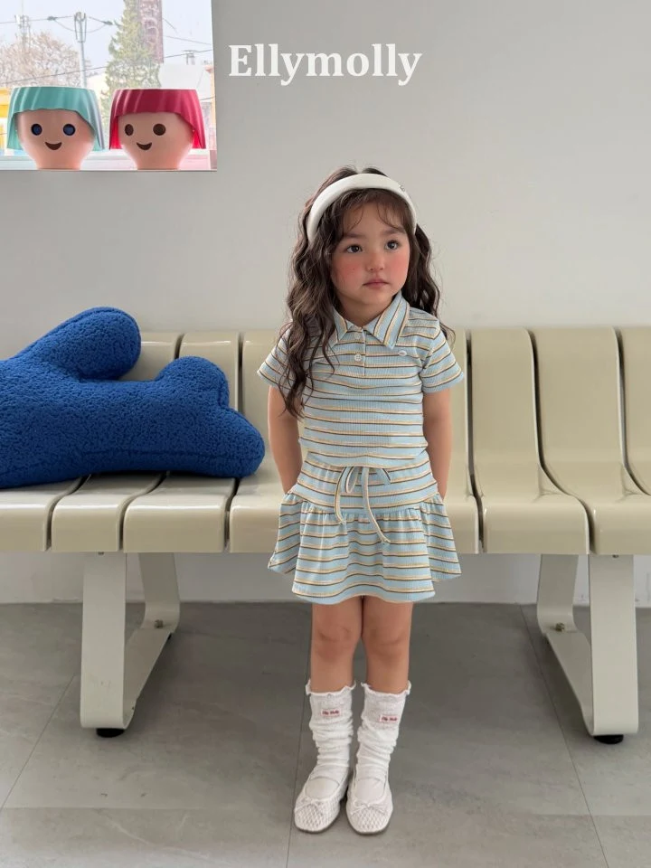 Ellymolly - Korean Children Fashion - #discoveringself - Sky Frill Skirt - 6