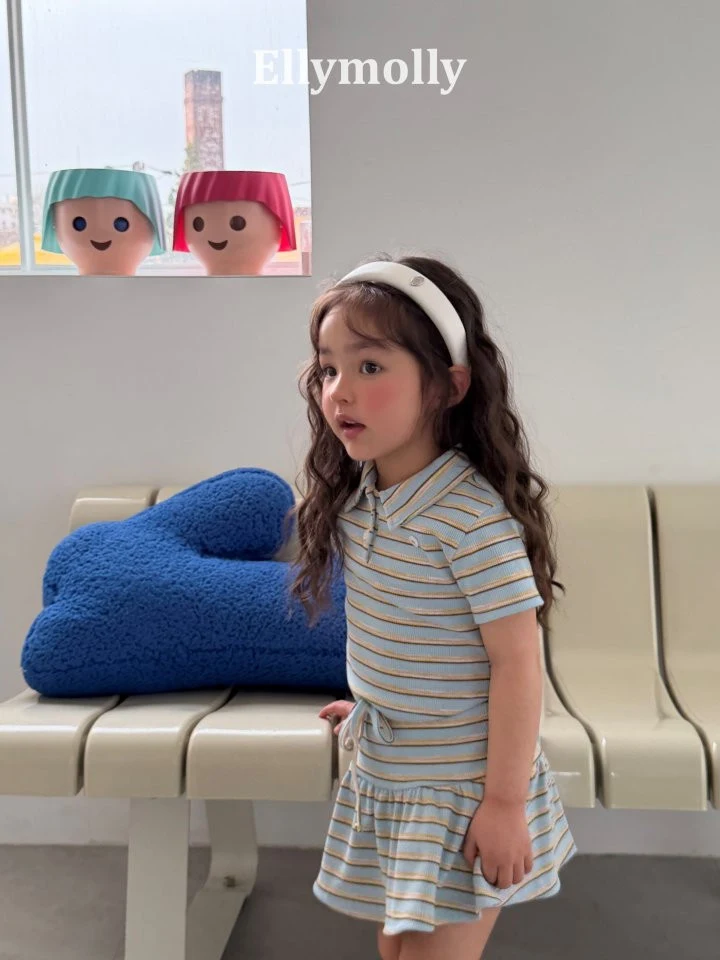 Ellymolly - Korean Children Fashion - #discoveringself - Sky Collar Tee - 5